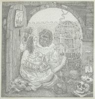 Orosz István (1951-): A Bolondok Hajója XXXIII. Rézkarc, papír, jelzett és számozott (60/150) a pasz...
