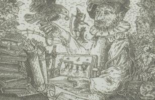 Orosz István (1951-): A Bolondok Hajója IX. Rézkarc, papír, jelzett és számozott (60/150) a paszpart...