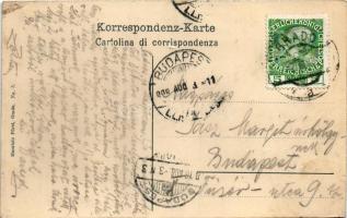 1908 Grado, Porto. Maurizio Fürst / Hafen / port, "TRIESTE" steamship (b)