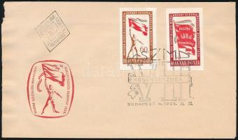 1959 MSZMP vágott sor FDC-n