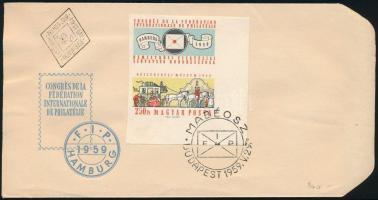 1959 FIP (II.) ívsarki vágott pár FDC-n
