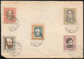 1919 Magyar Tanácsköztársasági arcképek sor levél előlapon