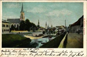 1907 Klagenfurt am Wörthersee, Landkanal / canal (Rb)