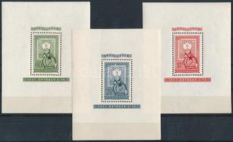 1951 80 éves a magyar bélyeg blokksor (60.000) (2Ft kis sérülés a kereten / small damage on margin)