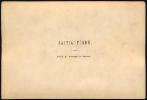 cca 1890-1900 Bártfai fürdő (Bártfafürdő, Bardejovské Kúpele) részlete, keményhátú fotó Divald Károl...