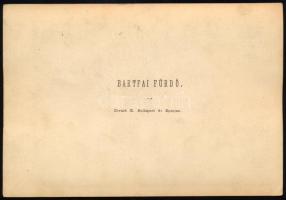 cca 1890-1900 Bártfai fürdő (Bártfafürdő, Bardejovské Kúpele), részlet Henszelman üzletével, keményh...