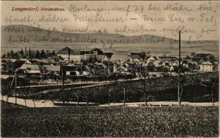 1918 Dlouhá Loucka, Langendorf; general view with castle