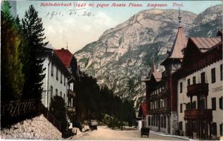 1911 Ampezzo (Tirol), Schluderbach gegen Monte Piano / mountain