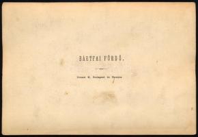cca 1890-1900 Bártfai fürdő (Bártfafürdő, Bardejovské Kúpele), Zborói vár (Hrad Zborov), keményhátú ...