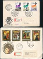 1973/1983 2 db FDC vágott fél sorokkal az USA-ba küldve