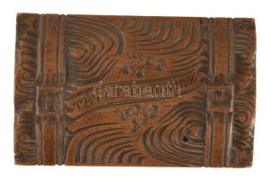 Ca 1910 Tátra lomnicz faragott fa ládika, 11x7x6 cm