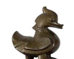 Bronz kacsa szobrocska 4,5 cm