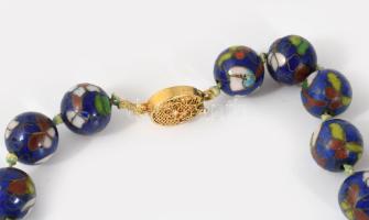 nyaklánc nagyméretű murano szemekkel, h: 66 cm d:10 mm