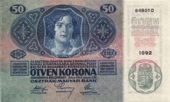 1914. 50K "Deutschösterreich" felülnyomással T:I-