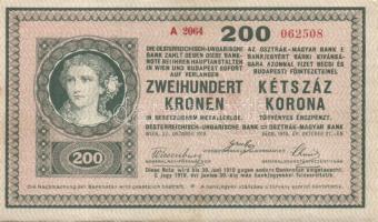 1918. 200K "A 2064" hullámos hátlappal T:II