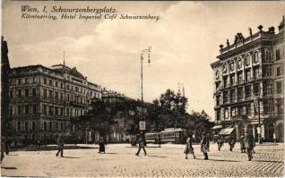 Wien, Vienna, Bécs; Schwarzenbergplatz, Kärntnerring, Hotel Imperial Café Schwarzenberg / square, ho...