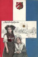 French folklore in Alsace-Lorraine litho (EK)