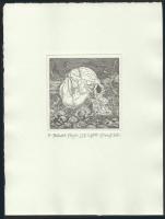 Orosz István (1951-): A Bolondok Hajója LIV. Rézkarc, papír, jelzett és számozott (61/150). 11,5x11,...