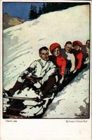 Schwarz-Weiss-Rot. Wohlgemuth &amp; Lissner / sledding, sleigh in winter, sport s: Hans Leu