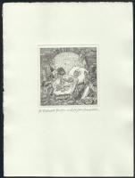 Orosz István (1951-): A Bolondok Hajója LVI. Rézkarc, papír, jelzett és számozott (65/150). 11,5x11,...