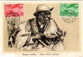 1937 Magyar csordás. TCV card s: Zádor István (b)