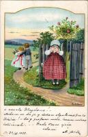 1928 Children art postcard. M. Munk Nr. 1263 s: Pauli Ebner (EK)