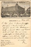 1903 Berlin, Central Hotel, street view (tear)