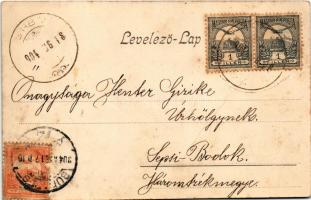1904 Budapest V. Országház, Parlament, gőzhajó (fa)