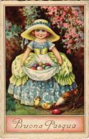 1930 Buona Pasqua / Easter greeting art postcard s: A. Bertiglia (b)