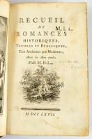Lusse, Chrarles, de: Recueil de Romances Historiques, Tendres et Burlesques, tant Anciennes que Mode...