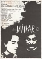 1984 Vihar köztársulat, Bp., underground-avantgarde színpadi előadás plakát, a plakáton feLugossy Lá...