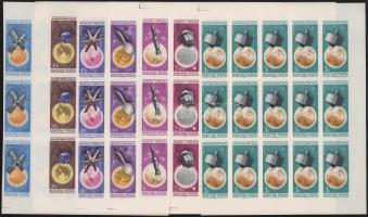 1965 Az űrkutatás eredményei vágott sor 15-ös ívdarabokban (45.000)