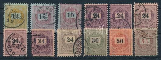 1888 12 db Sztereotip krajcáros bélyeg (19.600)
