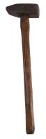 Antik bányász kőtörő kalapács, h: 60 cm