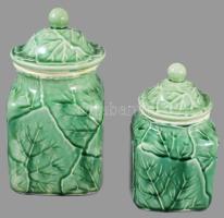Salátalevél mintás 2 darab fűszertartó, jelzett, m: 15-19 cm