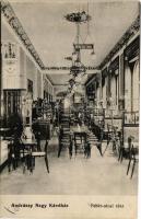 1914 Kassa, Kosice; Andrássy Nagy Kávéház, Fehér utcai rész, belső. Hátoldalon M. kir. kassai honvéd...
