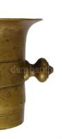 Bronz mozsár törő nélkül, m: 11,5 cm
