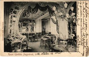 1912 Nagyvárad, Oradea; Royal kávéház, belső. Sonnenfeld Adolf kiadása / café, interior (EB)