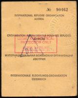 1950 Osztrák menekültügyi igazolvány magyar személy (Pauker Árpád) részére, fényképes