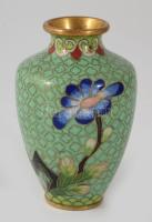 Réz cloisonne váza. m: 8 cm