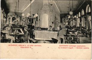 1909 Budapest VI. Kállai J. "ÚJ idők" kávéháza, belső. Váci körút 45. (ma Bajcsy-Zsilinszk...