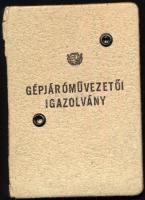 1948 Gépjárművezetői igazolvány Pauker Árpád részére, fényképes, Szalay Dezső rendőr alezredes aláír...