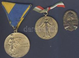 ~1940. 3db klf zenei- és munkakitüntetés T:2