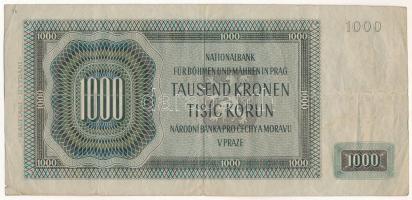 Német Harmadik Birodalom / Cseh-Morva Protektorátus 1942. 1000K "II. kiadás", "Gb 034...
