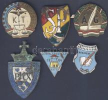 ~1940. 6db klf iskolai jelvény T:vegyes