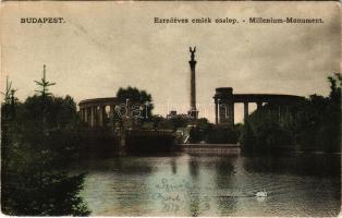 1904 Budapest XIV. Ezredéves emlékoszlop (Hősök tere) (fl)