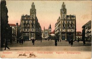 1912 Budapest V. Klotild paloták, Erzsébet híd. Taussig Arthur 5106. (fl)