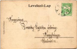 1912 Budapest V. Klotild paloták, Erzsébet híd. Taussig Arthur 5106. (fl)