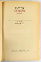 Platón: Az állam. Vál., bev. és jegyzetekkel ellátta: Sándor Pál. Ford.: Jánosy István. Bp., 1968, G...