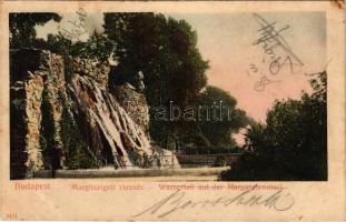 1907 Budapest XIII. Margitszigeti vízesés. Taussig A. 5471. (EB)
